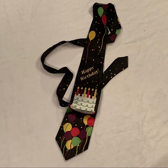 Silky happy birthday tie - Picture 2 of 2